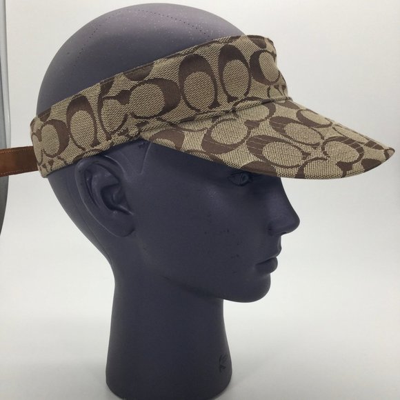 Coach Accessories - Coach Signature Sun Visor Khaki /Brown M/L